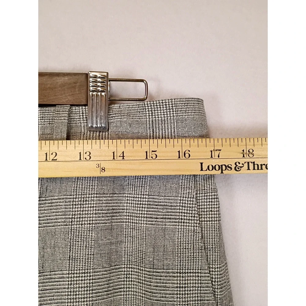 Classic Academia Banana Republic Mens 31x32 Grey Tan Glen Plaid Dress Pants